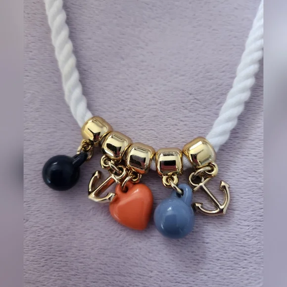 Girls Gymboree Anchor Charms Rope Necklace - Picture 2 of 4